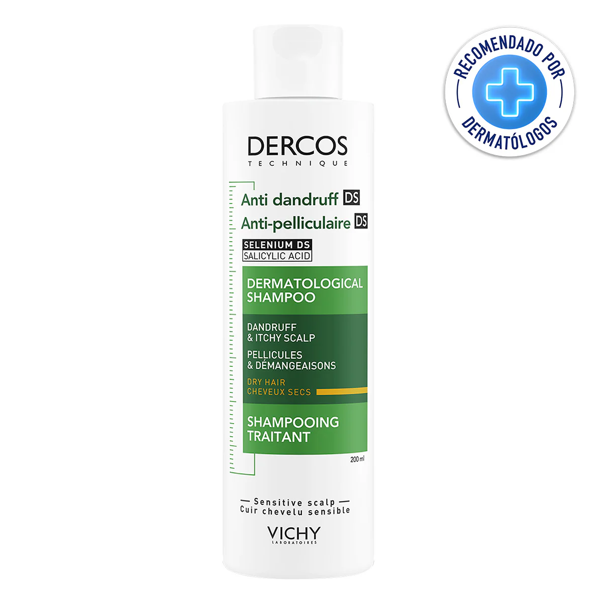 Vichy Dercos Shampoo Anticaspa Cabello Seco 200ml