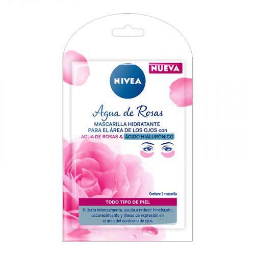 Mascarilla Facial Para Contorno De Ojos Agua De Rosas Nivea 1 Pieza